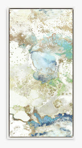 Ritika Gandhi Golden Finch Abstract Framed Canvas Set of 2 - Gold/Blue