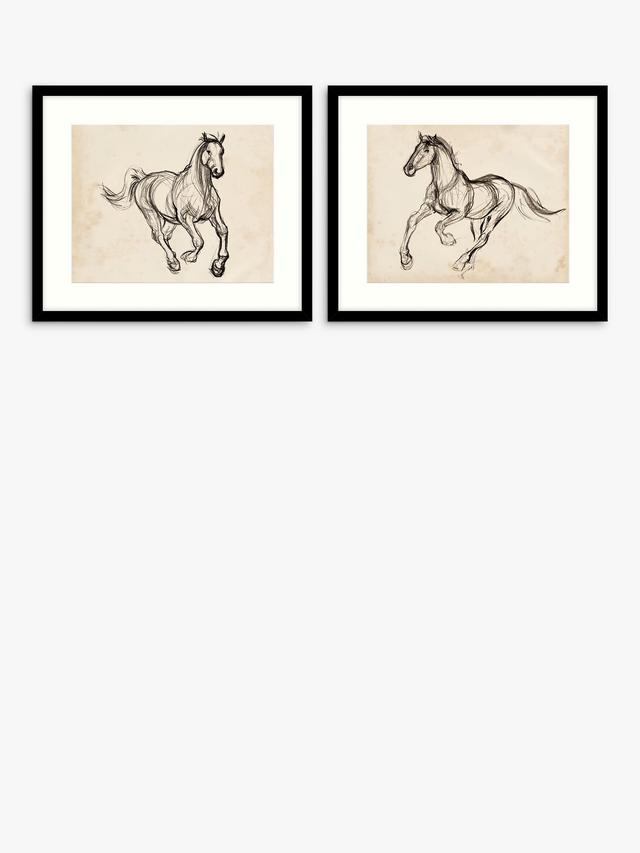 Jennifer Paxton Parker 'Gestural Appaloosa' Framed Print Set 53.5 x 63.5cm
