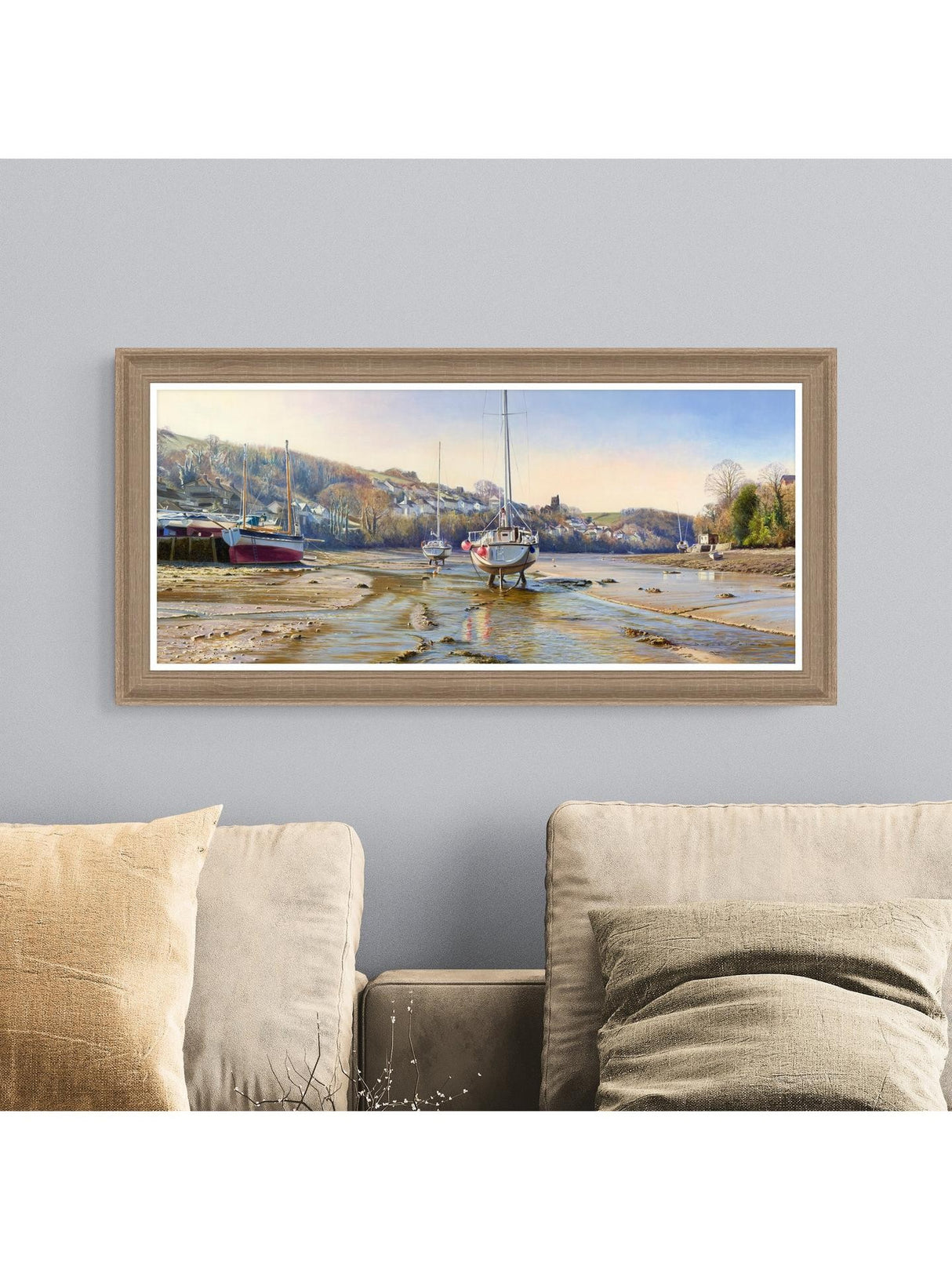 John Lewis Duncan Palmar 'Harbour Fleet' Framed Print 109 x 54cm - Multi