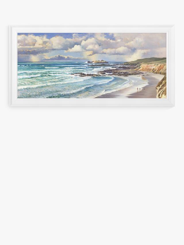 John Lewis Duncan Palmar 'Winter Surf' Framed Print - 109 x 54cm - Multi