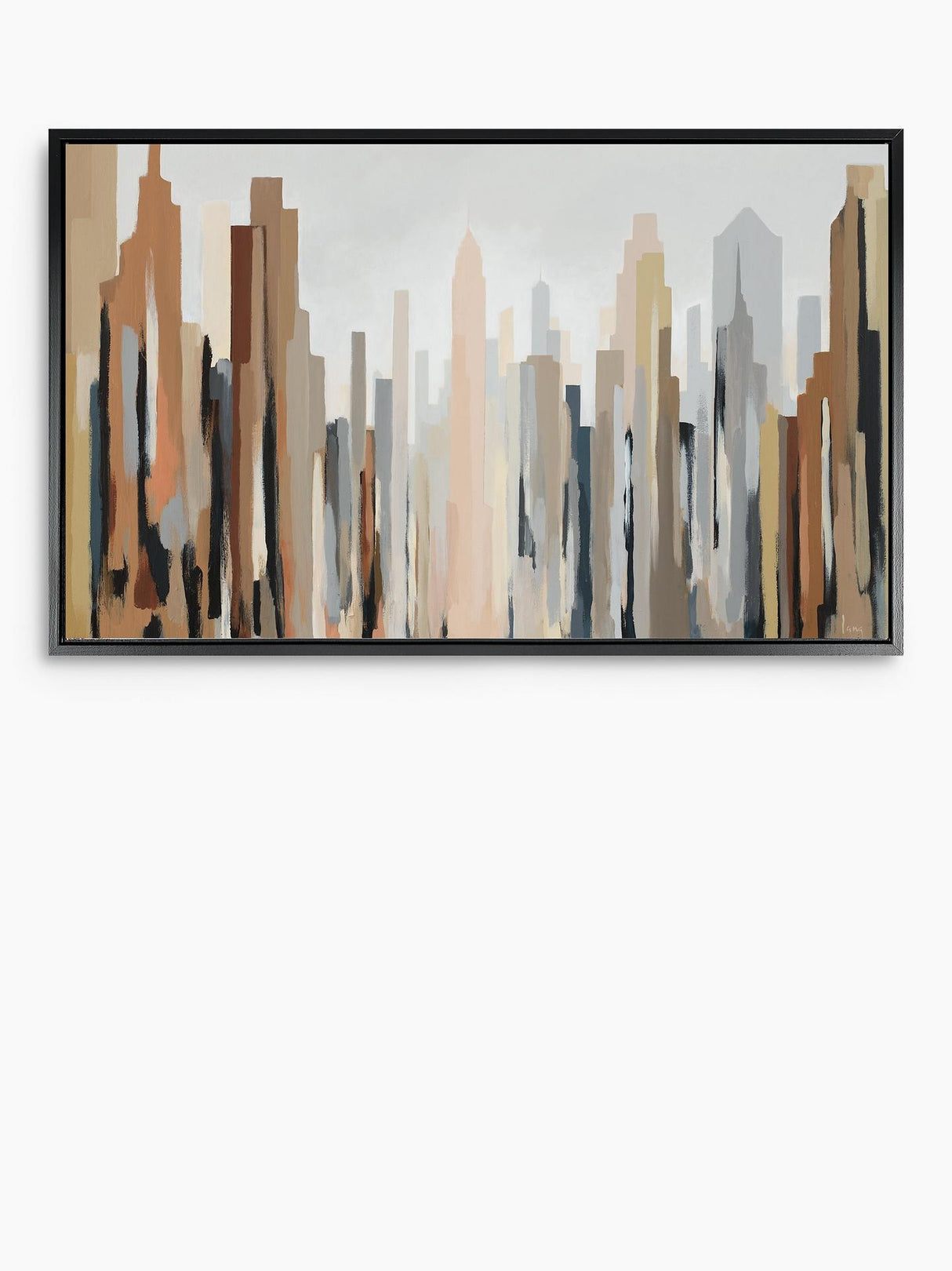 John Lewis Gregory Lang 'New York Skyline' Framed Canvas 64.5 x 124.5cm