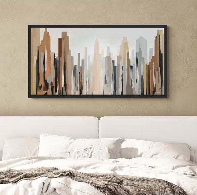 John Lewis Gregory Lang 'New York Skyline' Framed Canvas 64.5 x 124.5cm
