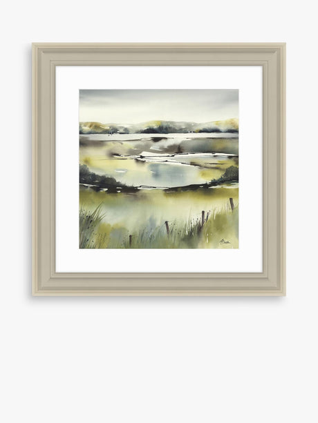 John Lewis Elizabeth Baldin Pistachio Pastel 2 Framed Print 59x59cm Multi