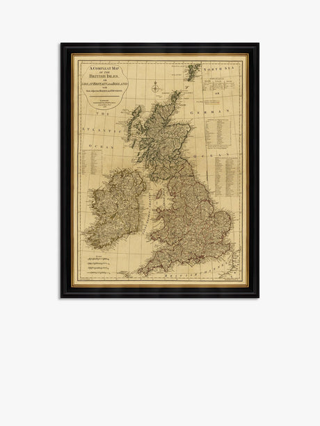 Brookpace Lascelles Map of the British Isles 1788 Framed Print 111 x 86cm