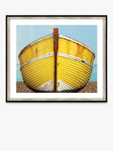 Brookpace Lascelles Fishing Boat Framed Wall Art Print 76 x 66cm - Yellow