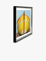 Brookpace Lascelles Fishing Boat Framed Wall Art Print 76 x 66cm - Yellow