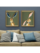 John Lewis Quinn Russell 'Marley & Maisie' Framed Print Set 55x45cm - Green
