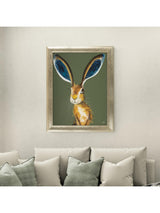 John Lewis Quinn Russell 'Marley' Portrait Framed Print 92 x 72cm Green/Gold