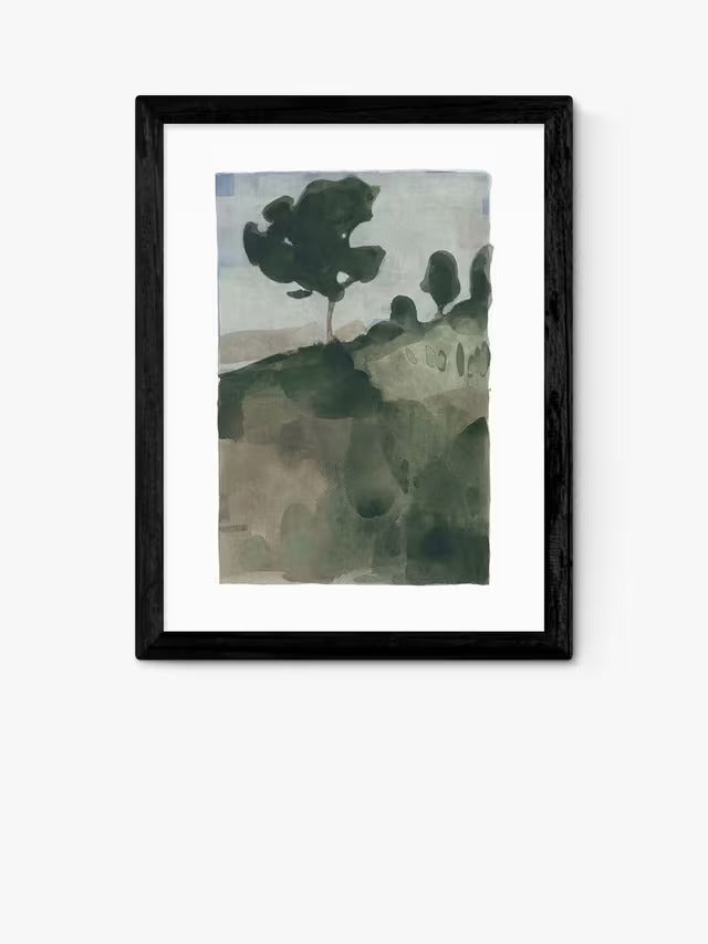 EAST END PRINTS Jörgen Hansson 'Slope II' Framed Print 83x63cm - Black Frame