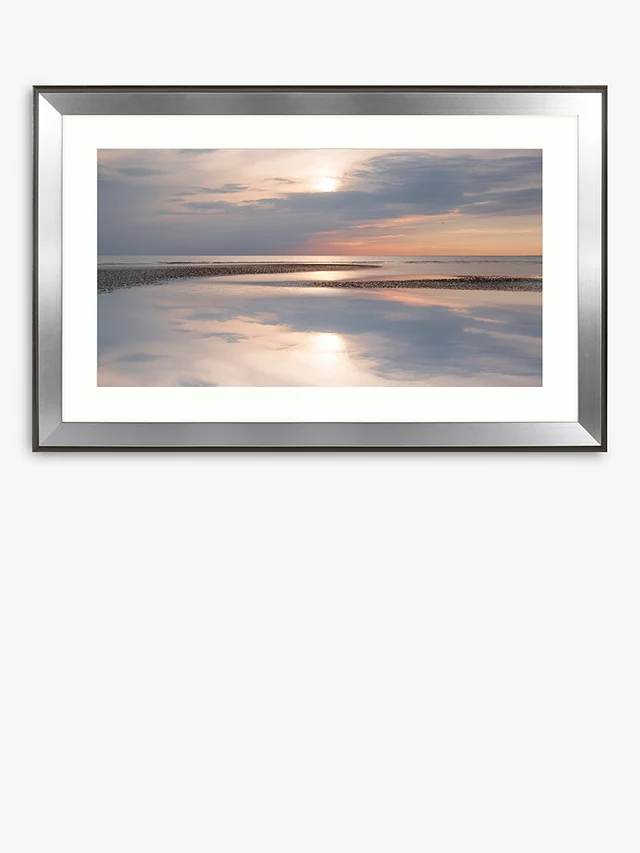 Mike Shepherd 'Calmness Descends' Framed Print & Mount 70.5 x 110.5cm - Blue - Kazoop 