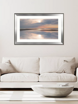 Mike Shepherd 'Calmness Descends' Framed Print & Mount 70.5 x 110.5cm - Blue - Kazoop 