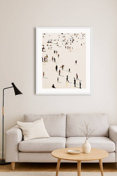 EAST END PRINTS Rafael Farias 'Beach Life' Print 83.4 x 63.4cm - White Frame
