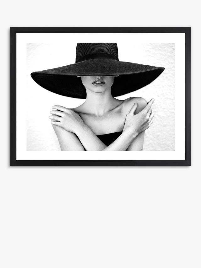 Brookpace Lascelles Mystery Lady III' Framed Print & Mount 81x66cm - Black