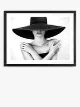 Brookpace Lascelles Mystery Lady III' Framed Print & Mount 81x66cm - Black