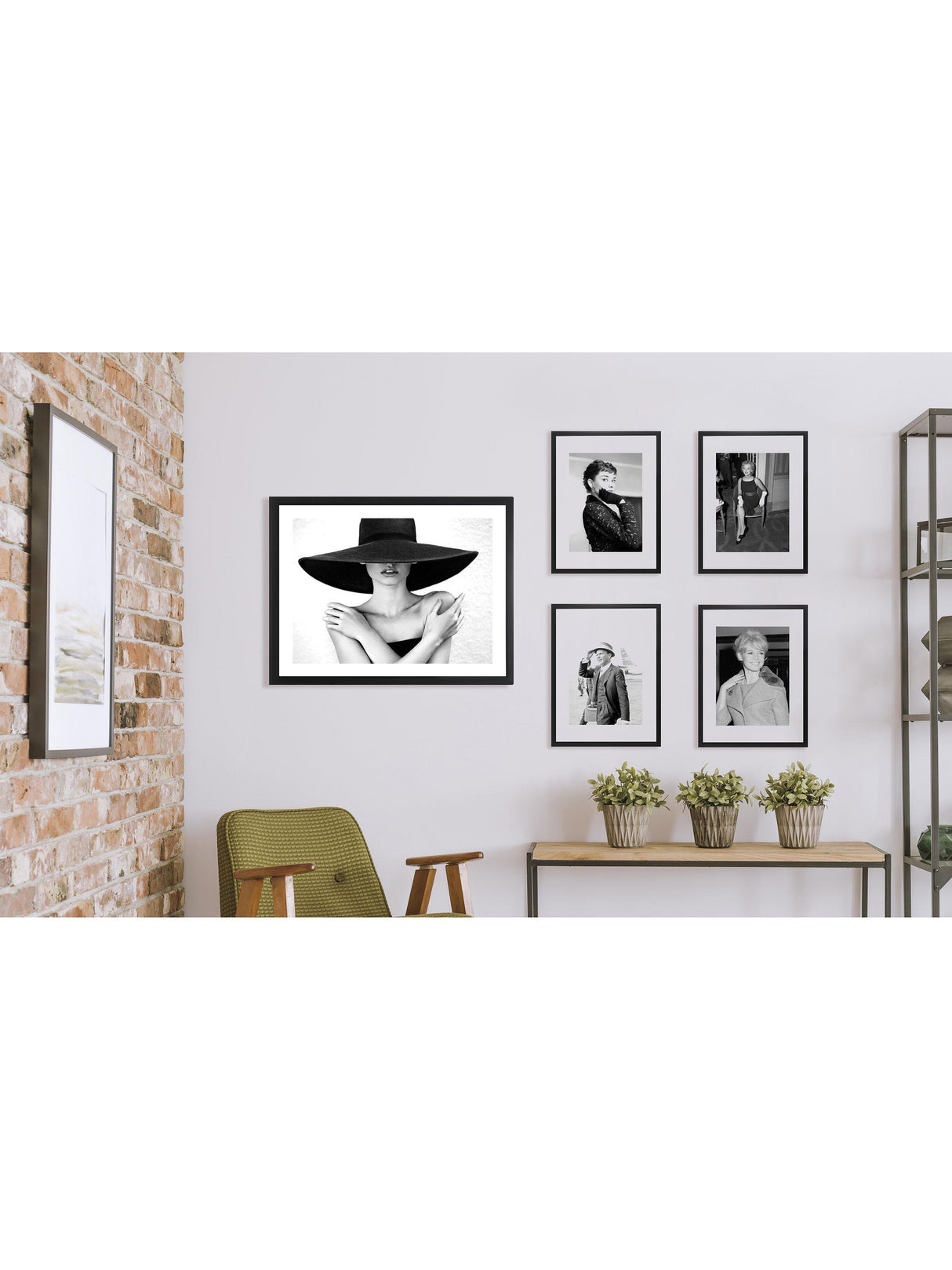 Brookpace Lascelles Mystery Lady III' Framed Print & Mount 81x66cm - Black