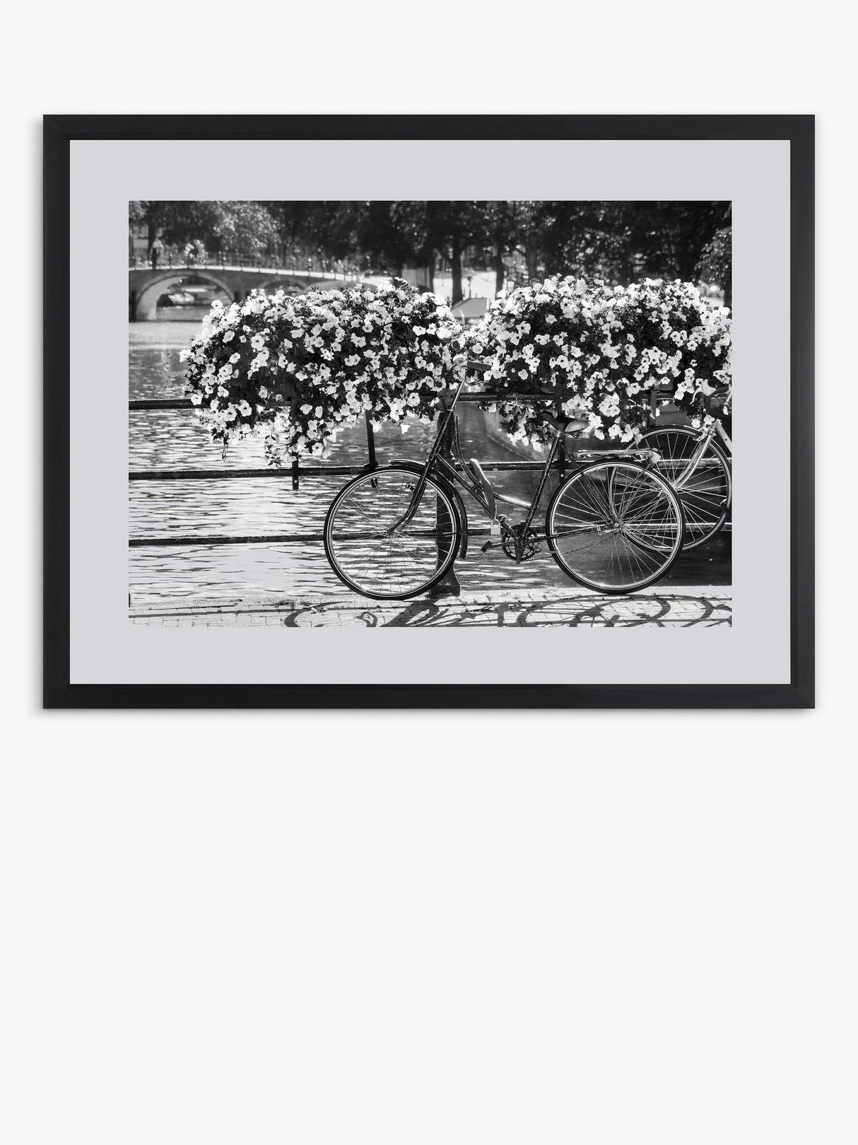 Brookpace Lascelles Amsterdam Bicycle Framed Print 65.5 x 85.5cm Black/White