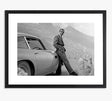 John Lewis Sean Connery & Aston Martin Framed Photographic Print Black/White - Kazoop 