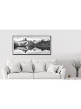 John Lewis Monte Rosa Framed Print & Mount 56 x 101.5cm - Black/White