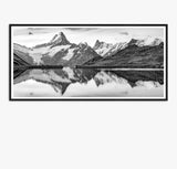John Lewis Monte Rosa Framed Print & Mount 56 x 101.5cm - Black/White - Kazoop 