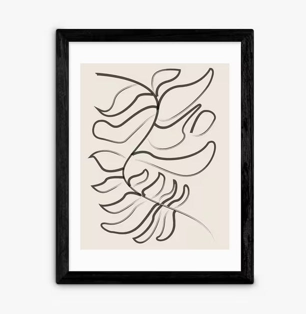 EAST END PRINTS Flower Love Child 'Sprung' Print 83 x 63cm - Black Frame