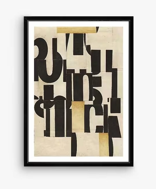 Brookpace Lascelles 'Type 2' Framed Art Print & Mount - 76 x 56cm - Black