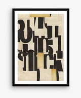 Brookpace Lascelles 'Type 2' Framed Art Print & Mount - 76 x 56cm - Black