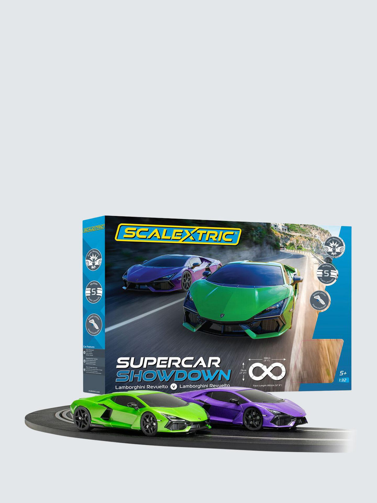 Scalextric C1457M Lamborghini Revuelto Slot Toy Racing Supercar Showdown Set