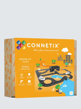 Connetix Roads Creative Pack Magnetic Tiles 48 Piece Set for Kids - Black