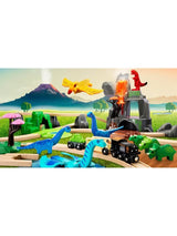 BRIO 36104 Battery Operated Train And Dinosaur Deluxe Set 45-Piece Brio