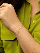 IBB Womens 9ct Yellow Gold 19cm Diamond Heart Charm Chain Bracelet - Gold