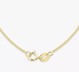 IBB 9ct Yellow Gold Etched St Christopher Heart Locket Pendant Necklace