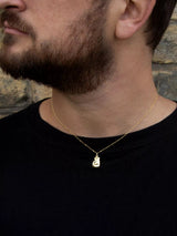 IBB Unisex Solid 9ct Yellow Gold Sports Boxing Glove Pendant Necklace - Gold