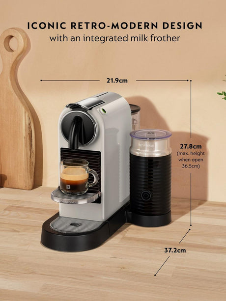 Nespresso by De'Longhi EN267.WAE Automatic CitiZ Pod Coffee Machine - White