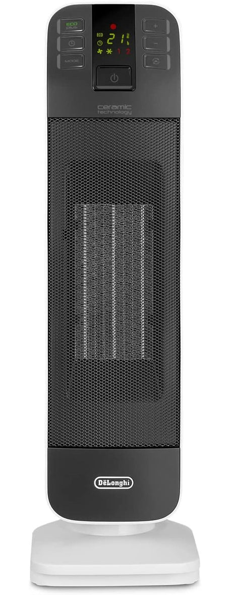 De'Longhi HFX65V20 Digital Control Panel Ceramic Heater 2000W - Black/White - Kazoop 