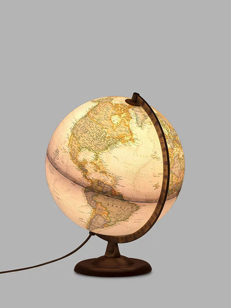 National Geographic Antique Style Illuminated Globe H38 x W32 x D32cm