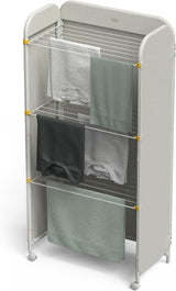 Joseph Joseph Eclipse Space‑Saving Drying Rack Folding Clothes Airer - Ecru