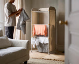 Joseph Joseph Eclipse Space‑Saving Drying Rack Folding Clothes Airer - Ecru