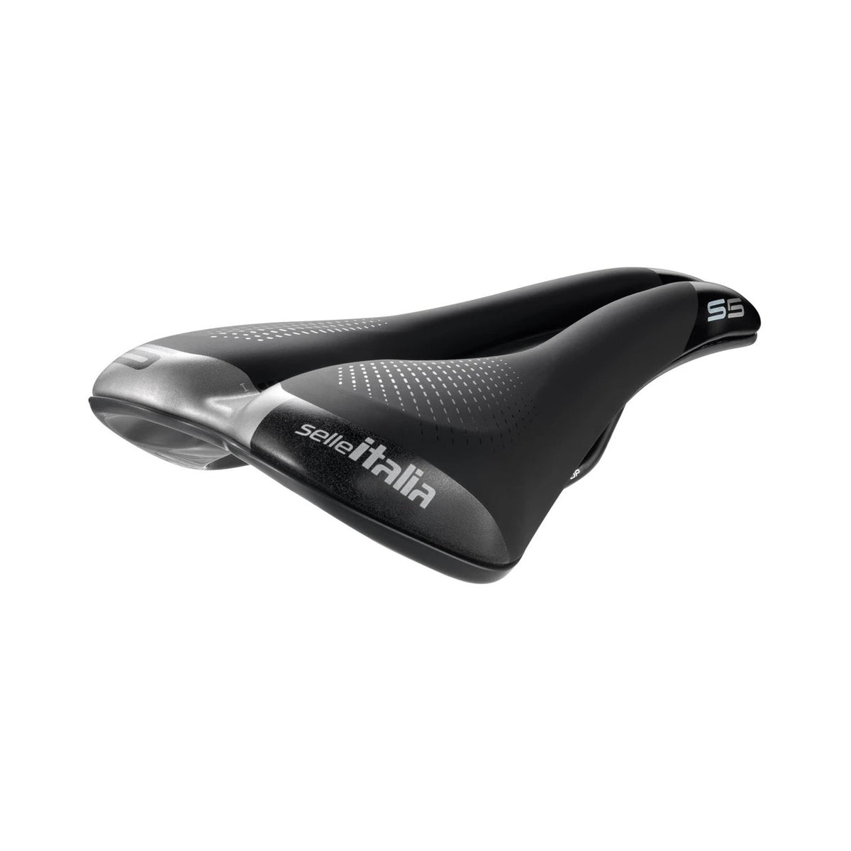 Selle Italia S5 Gel Soft-Tek Superflow Bike Saddle 160 x 255mm Black/Silver