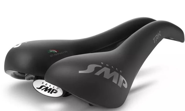 Selle SMP TRK Medium Gel Unisex Bicycle Saddle 280 x 160mm - Black - Kazoop 