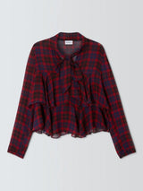 Marella Women's Gala Check Office Wear Smart Casual Blouse - Red - UK 18