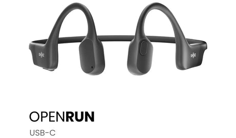 Shokz OpenRun Wireless Bluetooth USB-C IP67 Open-Ear Headphones - Black