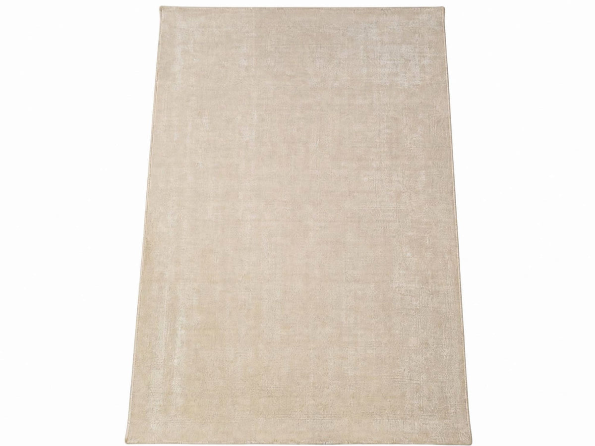West Elm Glimmer Hand Woven Wool Blend Textured Area Rug 244 x 152cm - White