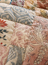 Pottery Barn Valentina Rosewood Patchwork Quilted King Bedspread - Multi