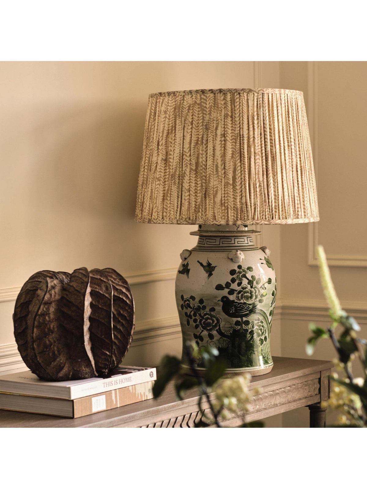OKA Fenghuang Porcelain Ceramic Decorative Table Lamp Base Lighting - Jade