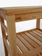 John Lewis Beech Wood 2 Tier Butcher's Trolley Kitchen Organiser - Natural