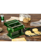 Marcato Atlas Plus Roller Manual Pasta Machine with Hand Crank - Green