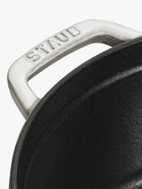 STAUB Round Cocotte 6.7L Enamelled Cast Iron Casserole 28cm - White Truffle