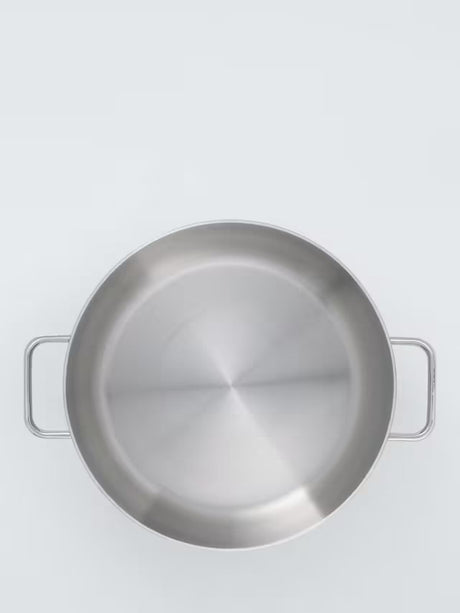 John Lewis 5-Ply Thermacore Stainless Uncoated Chef's Cooking Pan & Lid 28cm A