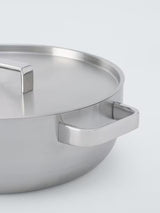 John Lewis 5-Ply Thermacore Stainless Uncoated Chef's Cooking Pan & Lid 28cm A