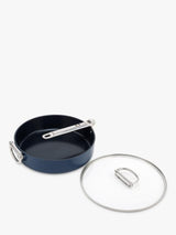 Joseph Joseph Folding Handle 28cm Aluminium Non-Stick Saute Pan & Lid - Navy